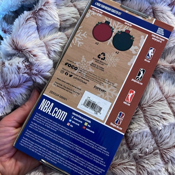 4 Pack Team Holiday Coaster Set - Picture 4 of 6